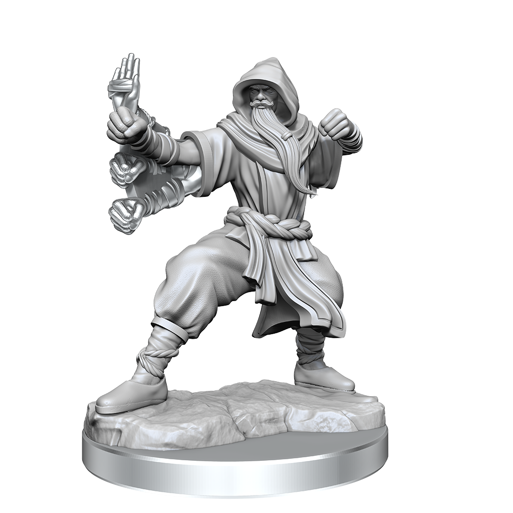 D&D Frameworks: Human Monk Male - Unpainted and Unassembled
