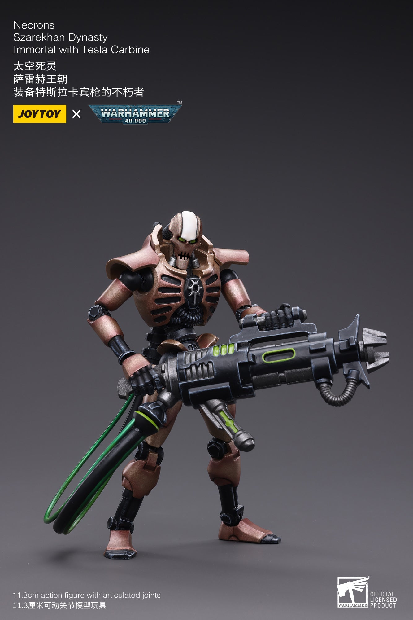 Joytoy: Necrons Szarekhan Dynasty lmmortal with Tesla Carbine [2PCS]