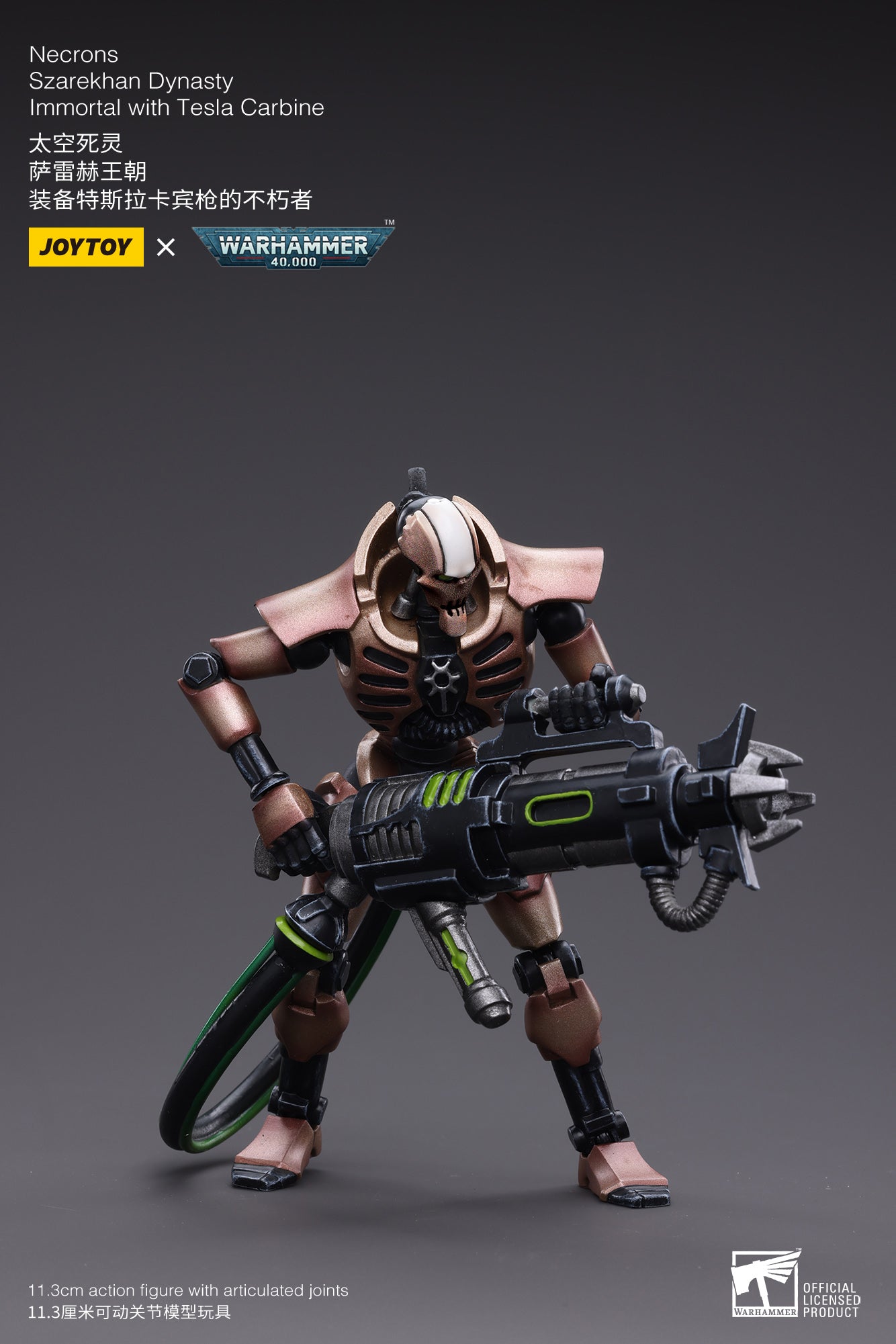 Joytoy: Necrons Szarekhan Dynasty lmmortal with Tesla Carbine [2PCS]