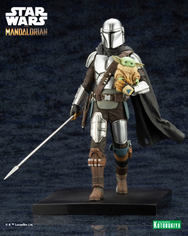 Kotobukiya: ARTFX+ Mandalorian & Grogu with Beskar Staff 1/10 Scale Pre-Painted Figure