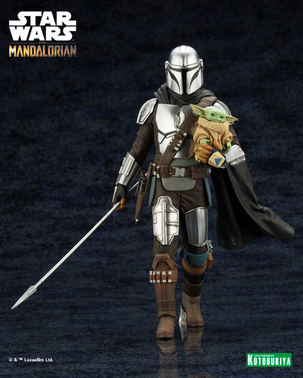 Kotobukiya: ARTFX+ Mandalorian & Grogu with Beskar Staff 1/10 Scale Pre-Painted Figure