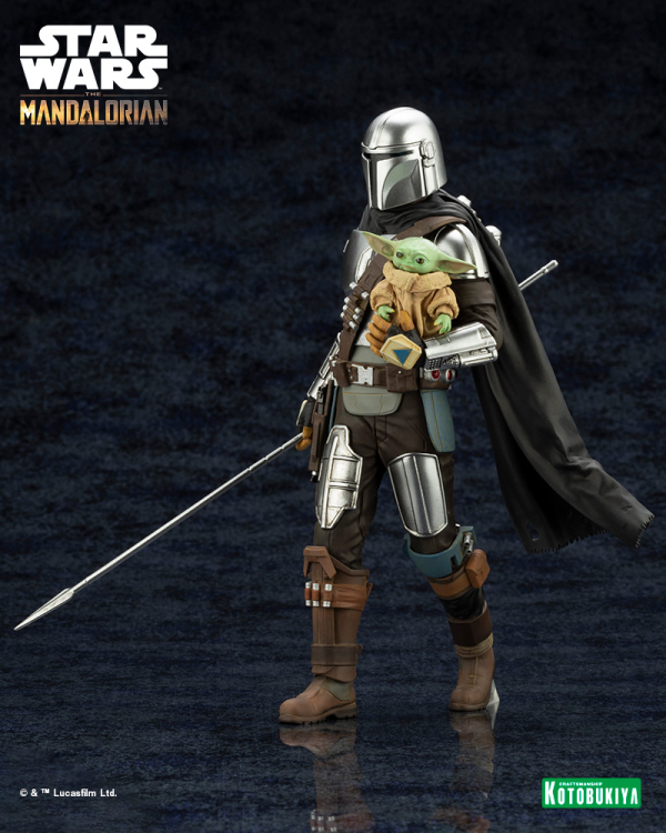 Kotobukiya: ARTFX+ Mandalorian & Grogu with Beskar Staff 1/10 Scale Pre-Painted Figure