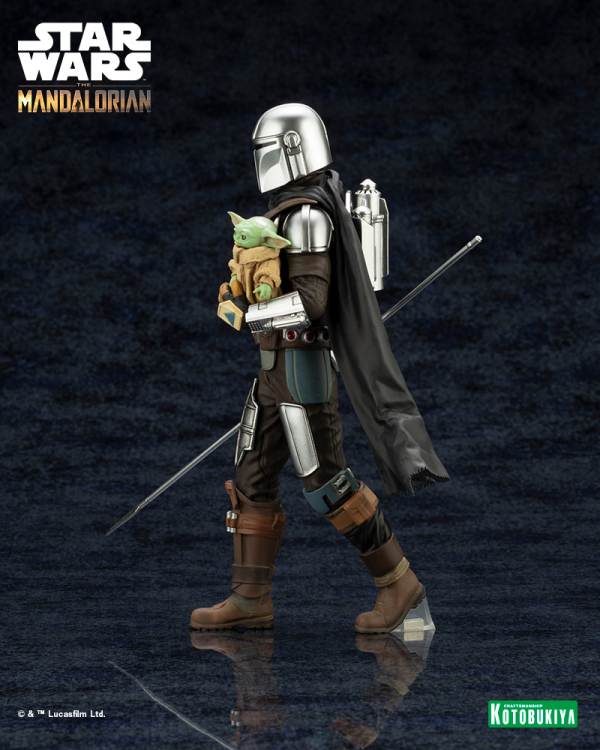 Kotobukiya: ARTFX+ Mandalorian & Grogu with Beskar Staff 1/10 Scale Pre-Painted Figure