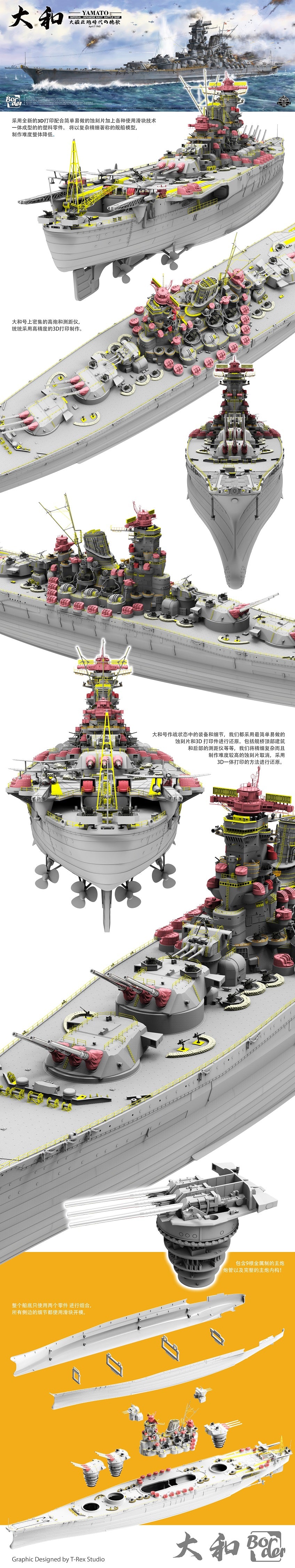 Border Model: 1/350 Imperial Japanese Navy Battleship Yamato April 7 1945