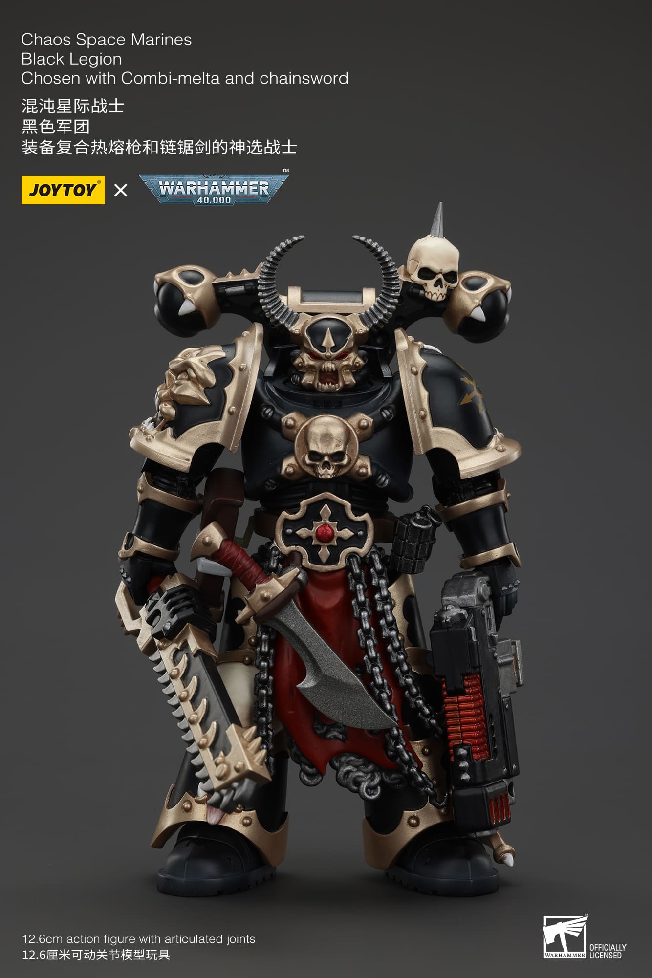 Joytoy: Chaos Space Marines Black Legion Chosen with Combi-melta and Chainsword