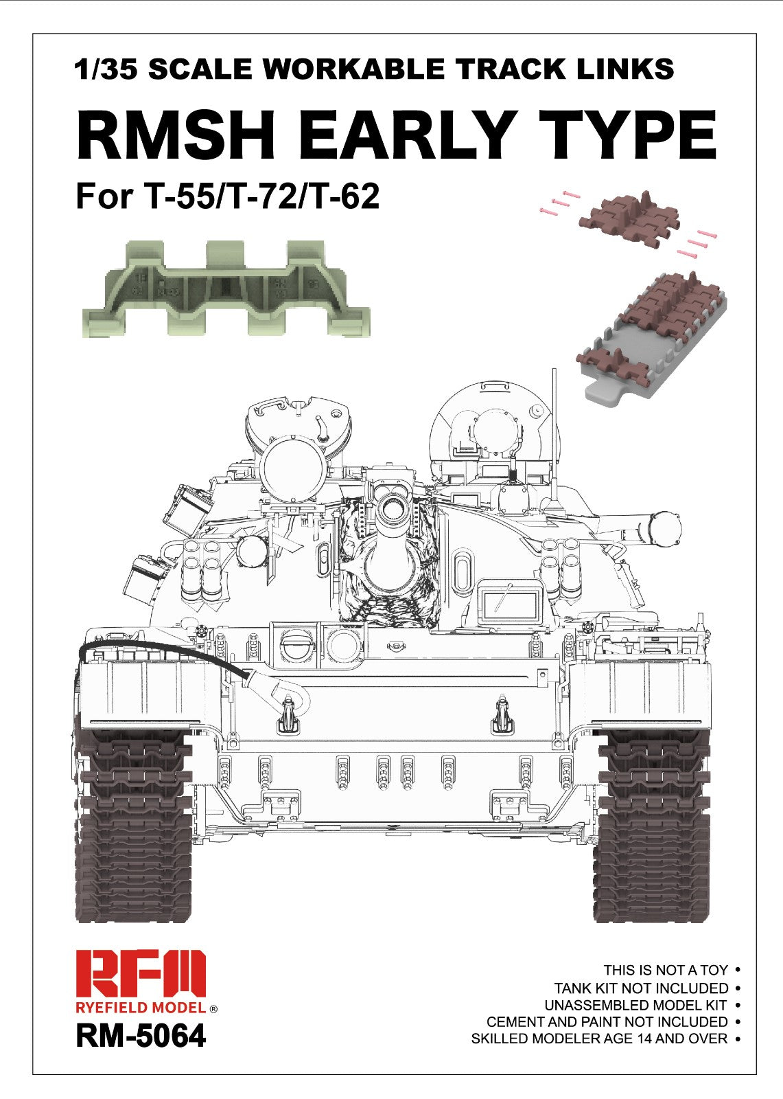 RFM: 1/35 RMSH Early type For T55/T-72/T-62 Workable Track Links