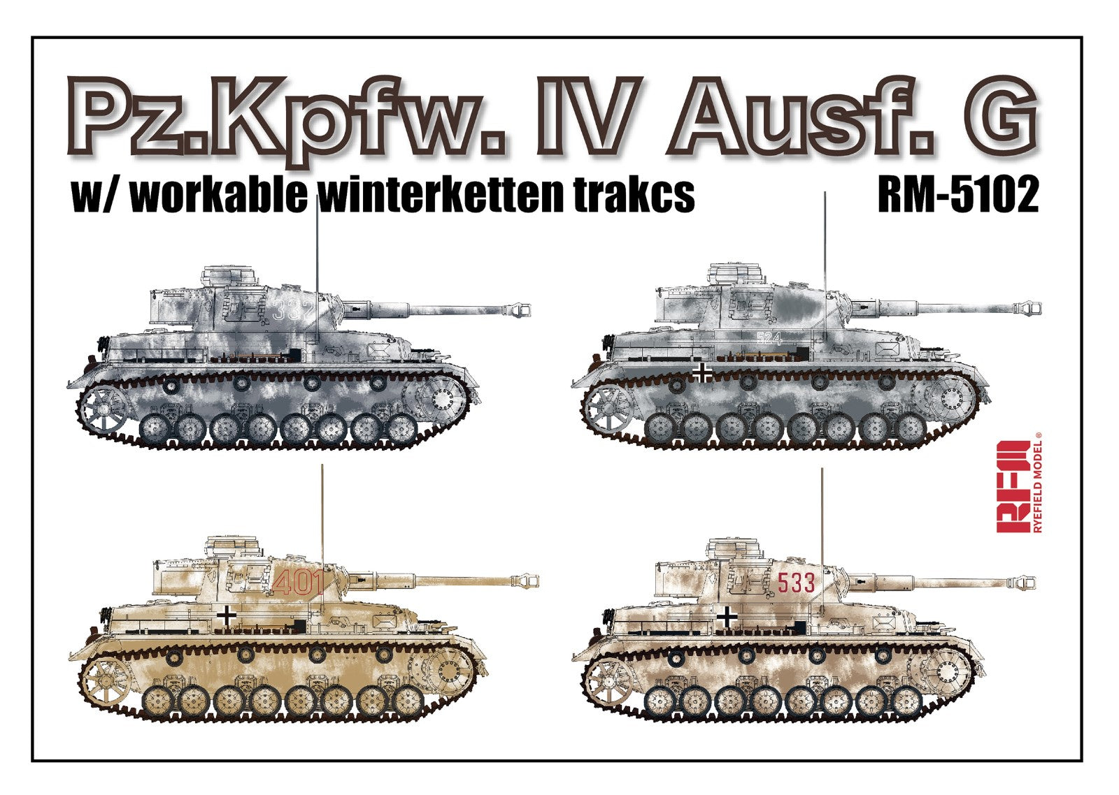 RFM: 1/35 Pz.Kpfw.IV Ausf.G w/Winterketten