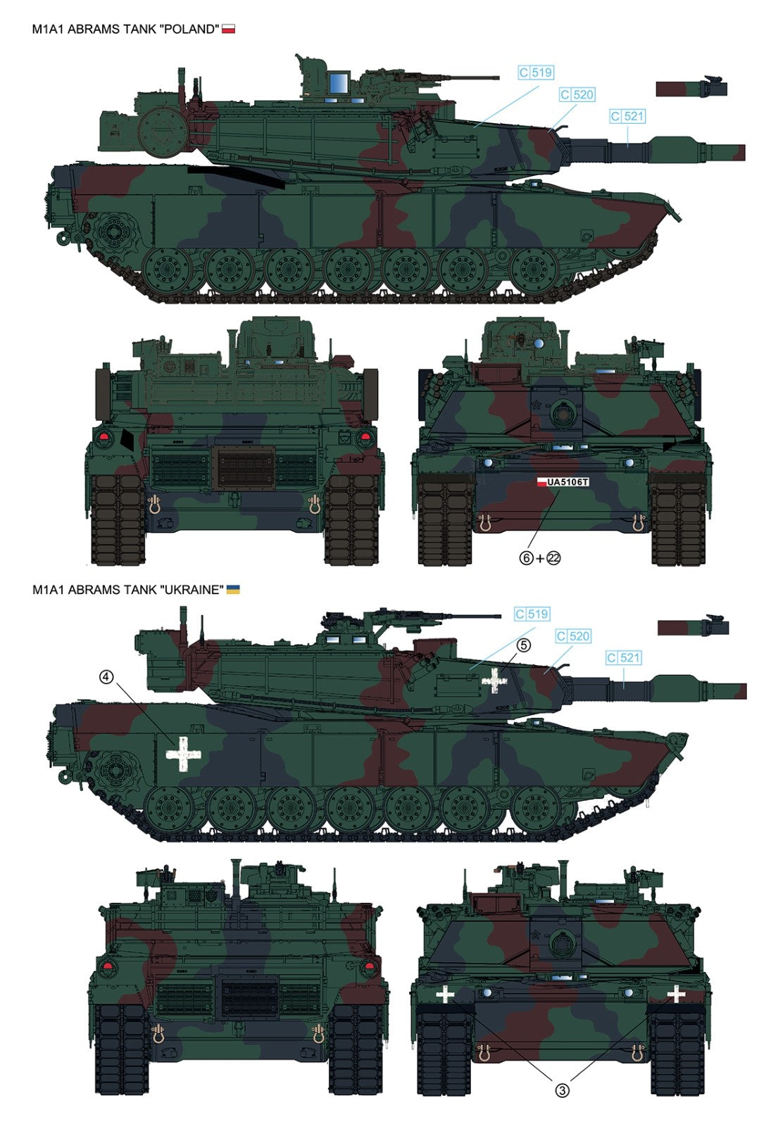 RFM: 1/35 M1A1 Abrams Ukraine/Poland 2 in 1