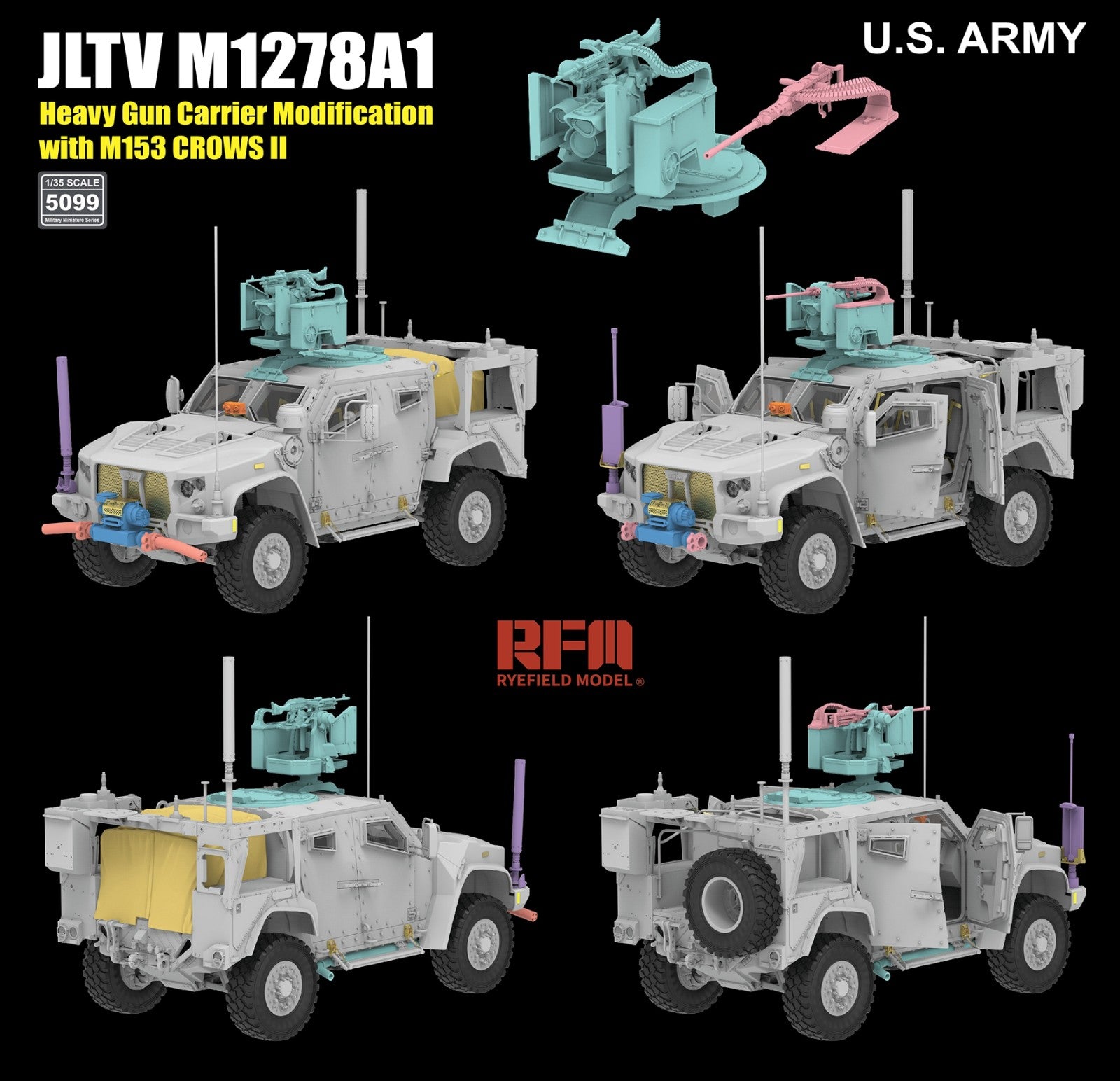 RFM: 1/35 JLTV M1278A1 Heavy Gun Carrier Modification with M153 CROWS II