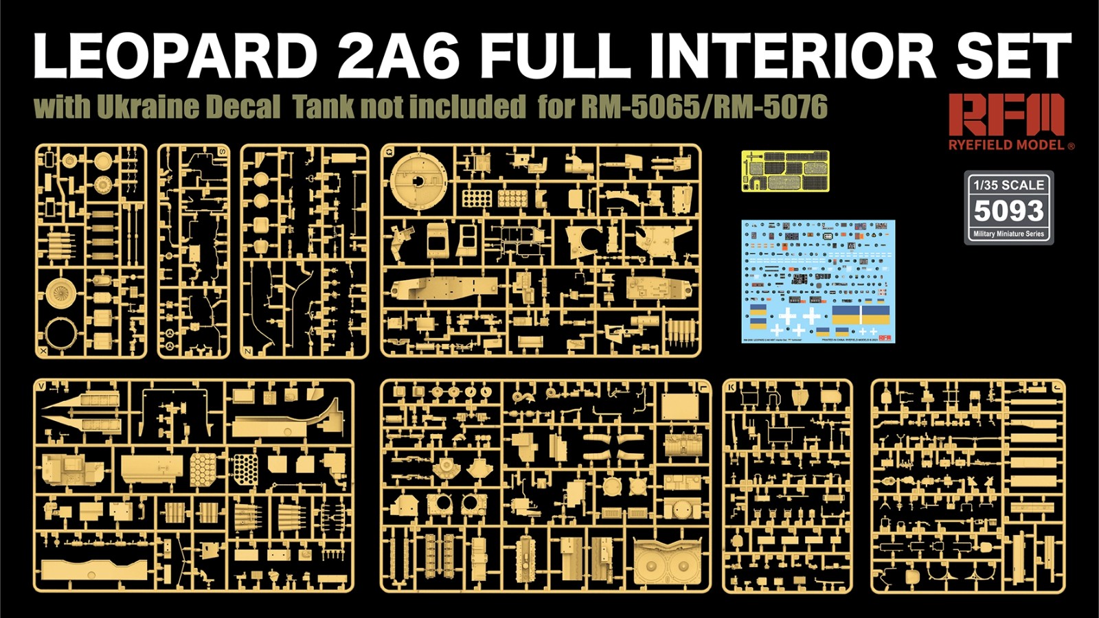 RFM: 1/35 Leopard 2A6 Full Interior Upgrade Set with Ukraine Decals