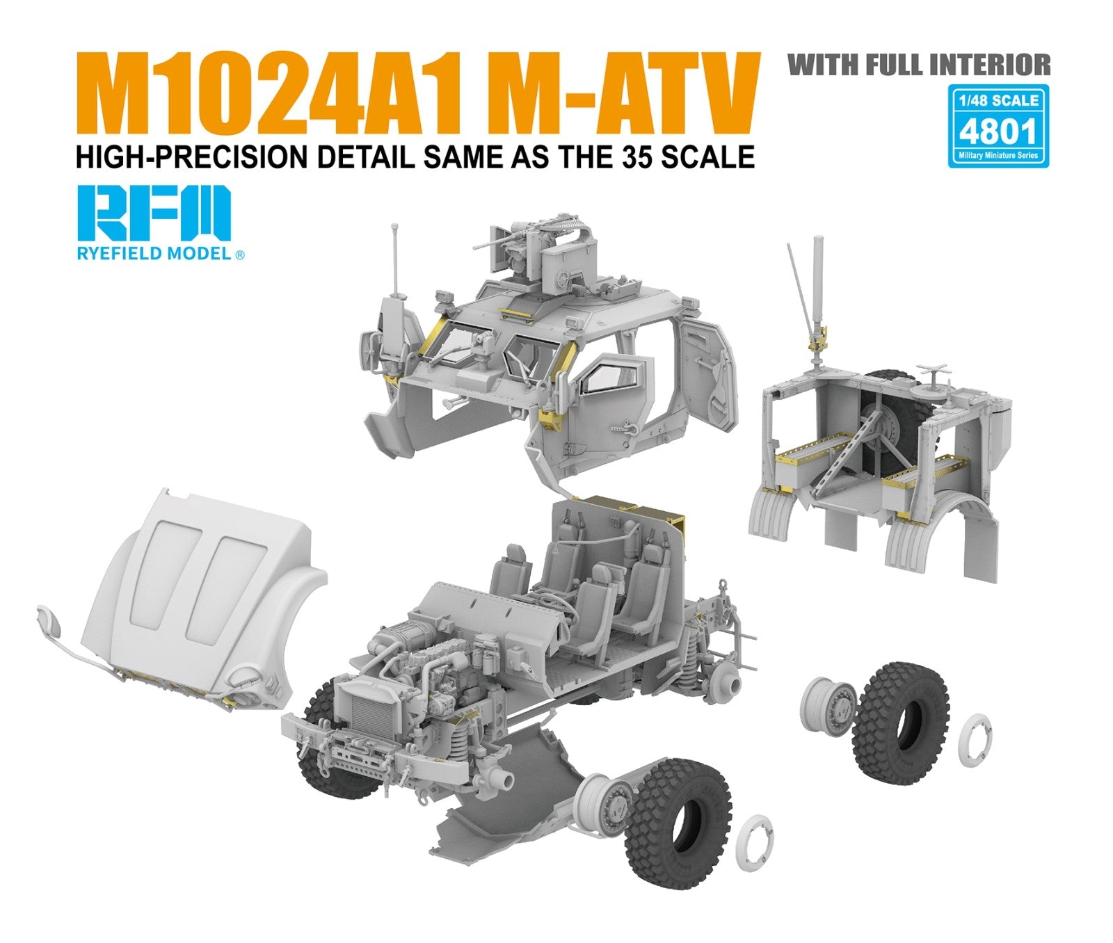 RFM: 1/48 M1240A1 M-ATV MRAP All Terrain Vehicle w/Full Interior