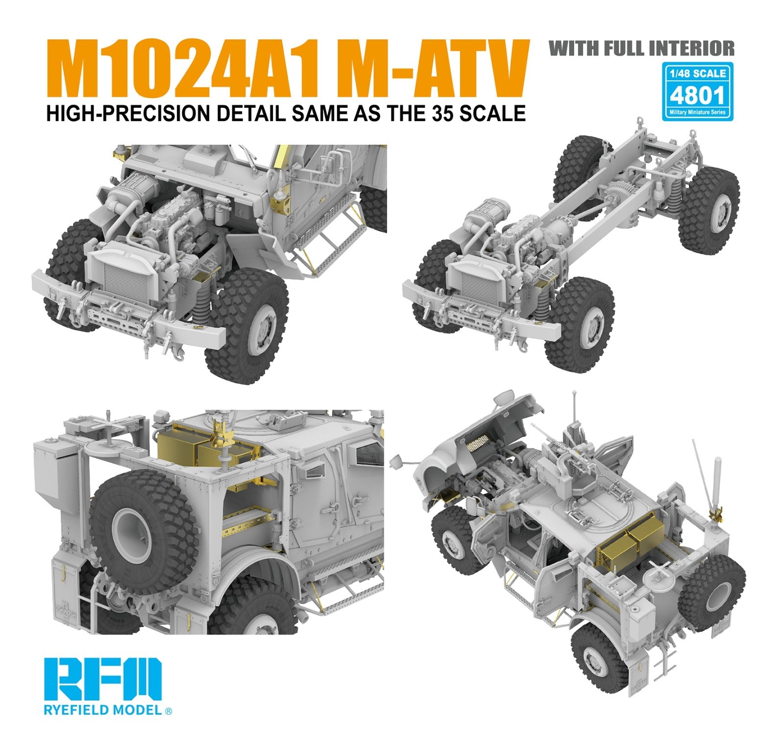 RFM: 1/48 M1240A1 M-ATV MRAP All Terrain Vehicle w/Full Interior