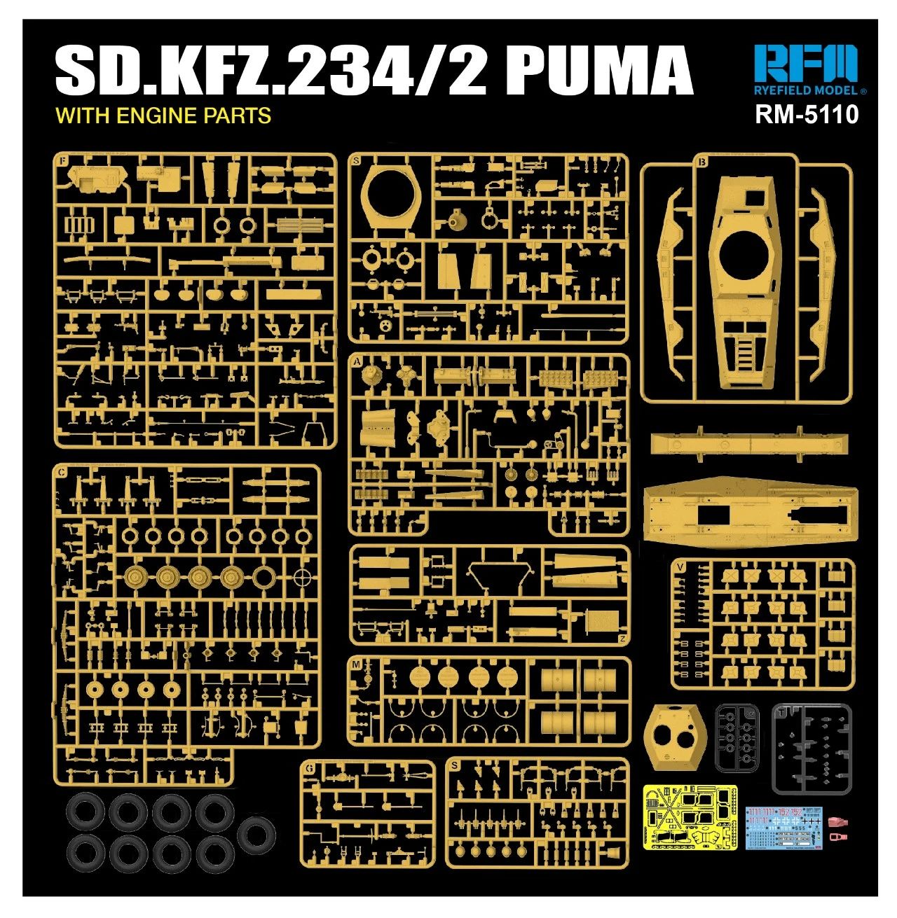 RFM: 1/35 Sd.Kfz.234/2 PUMA with Engine Parts