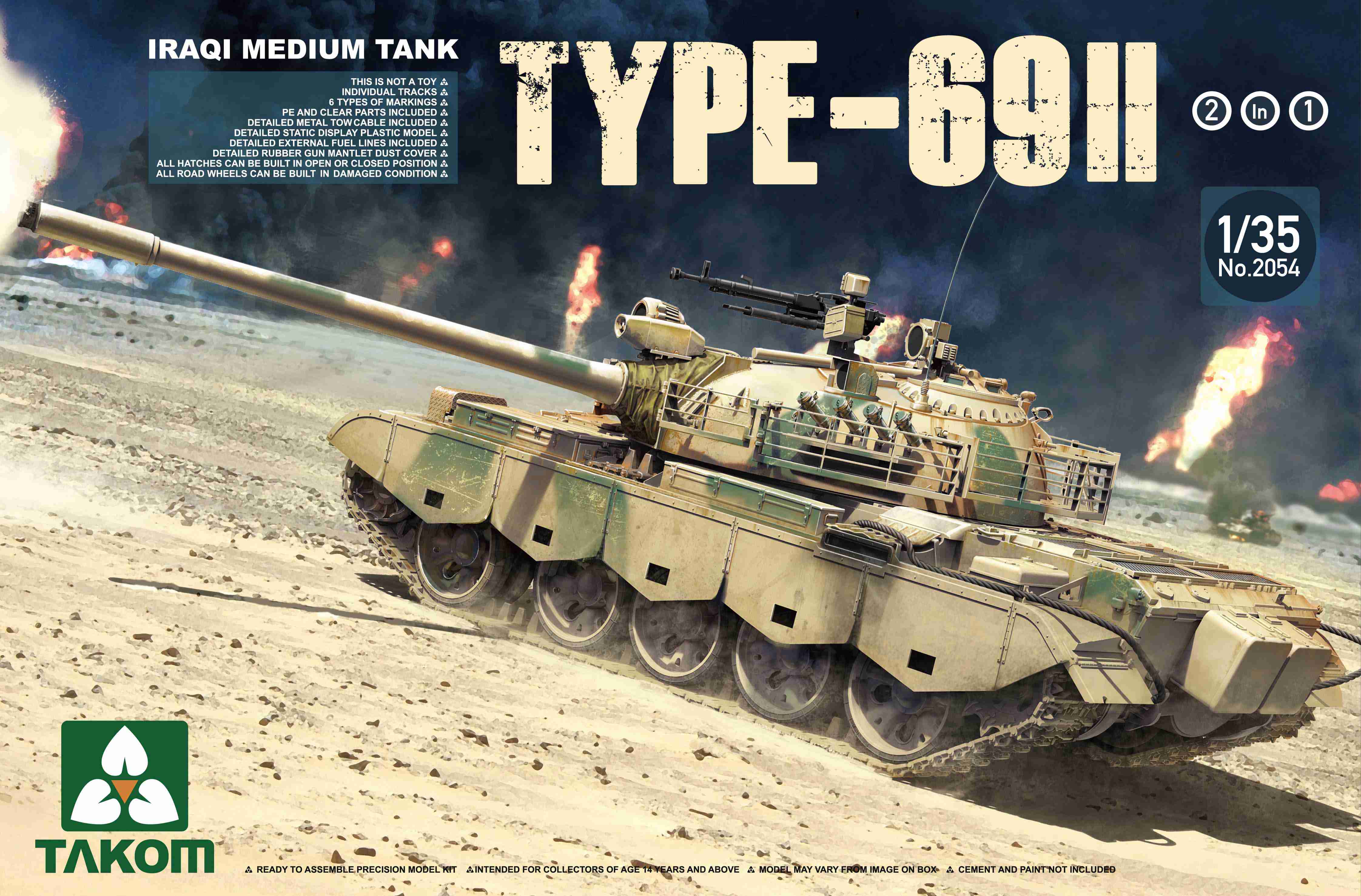 Takom: 1/35 Iraqi Medium Tank Type 69 II, 2 in 1