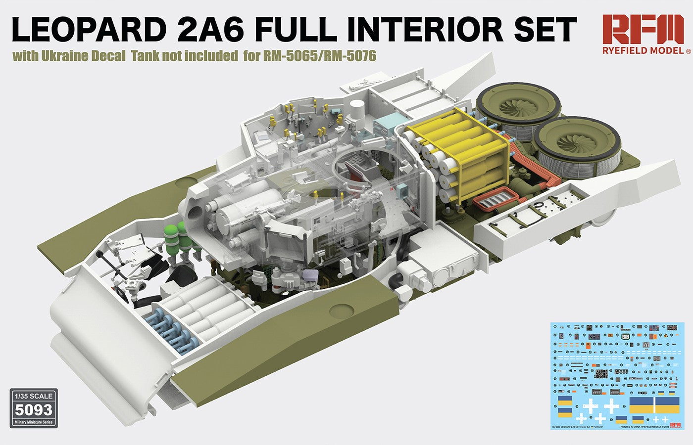 RFM: 1/35 Leopard 2A6 Full Interior Upgrade Set with Ukraine Decals