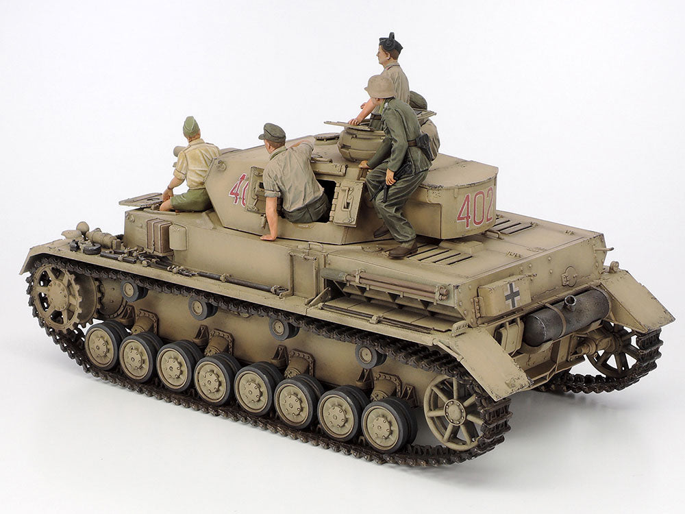 Tamiya: 1/35 German Tank Panzerkampfwagen IV Ausf.F & Motorcycle Set "North Africa"