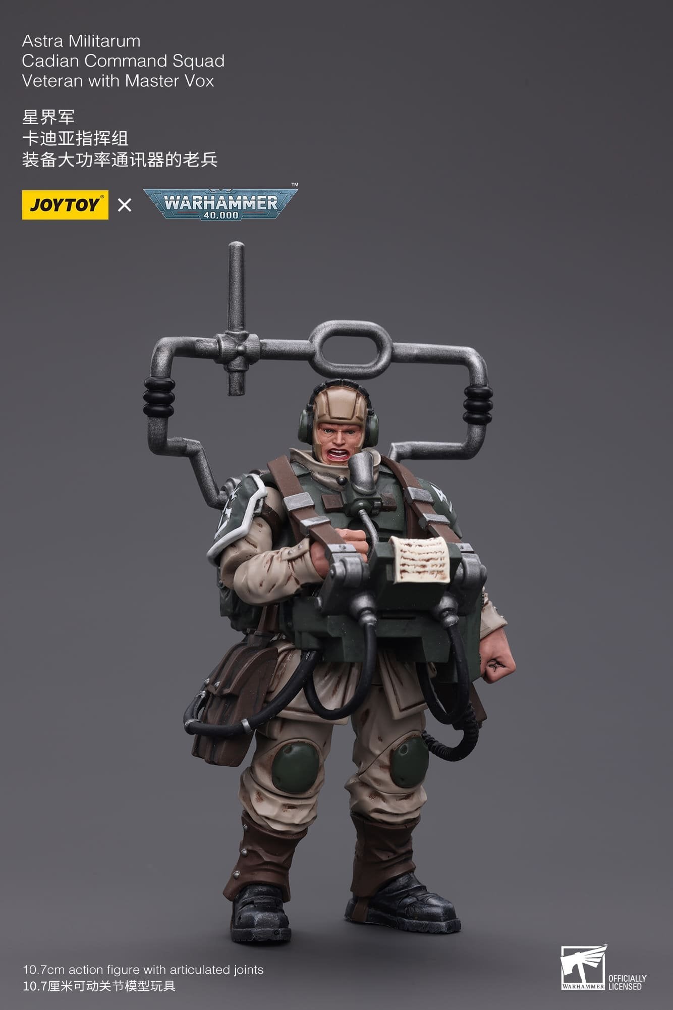 Joytoy: Astra Militarum Cadian Command Squad Veteran with Master Vox