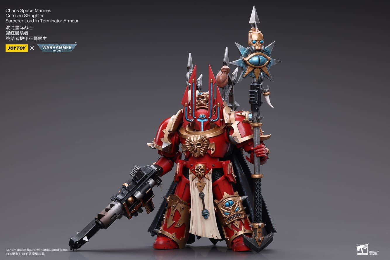 Joytoy: Chaos Space Marines Crimson Slaughter Sorcerer Lord in Terminator Armour