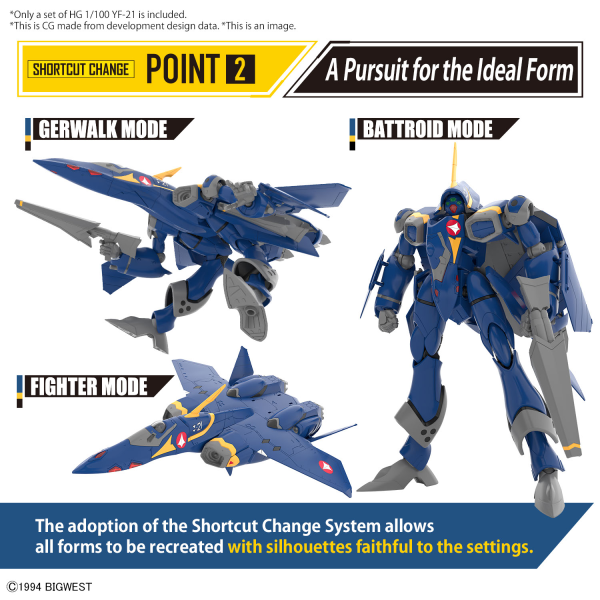 Bandai Macross: HG YF-21 (Macross Plus)