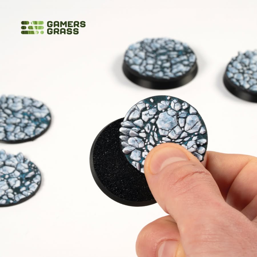 Gamers Grass: Battle Ready Toppers - Frost Lake – Round 40mm (x5)
