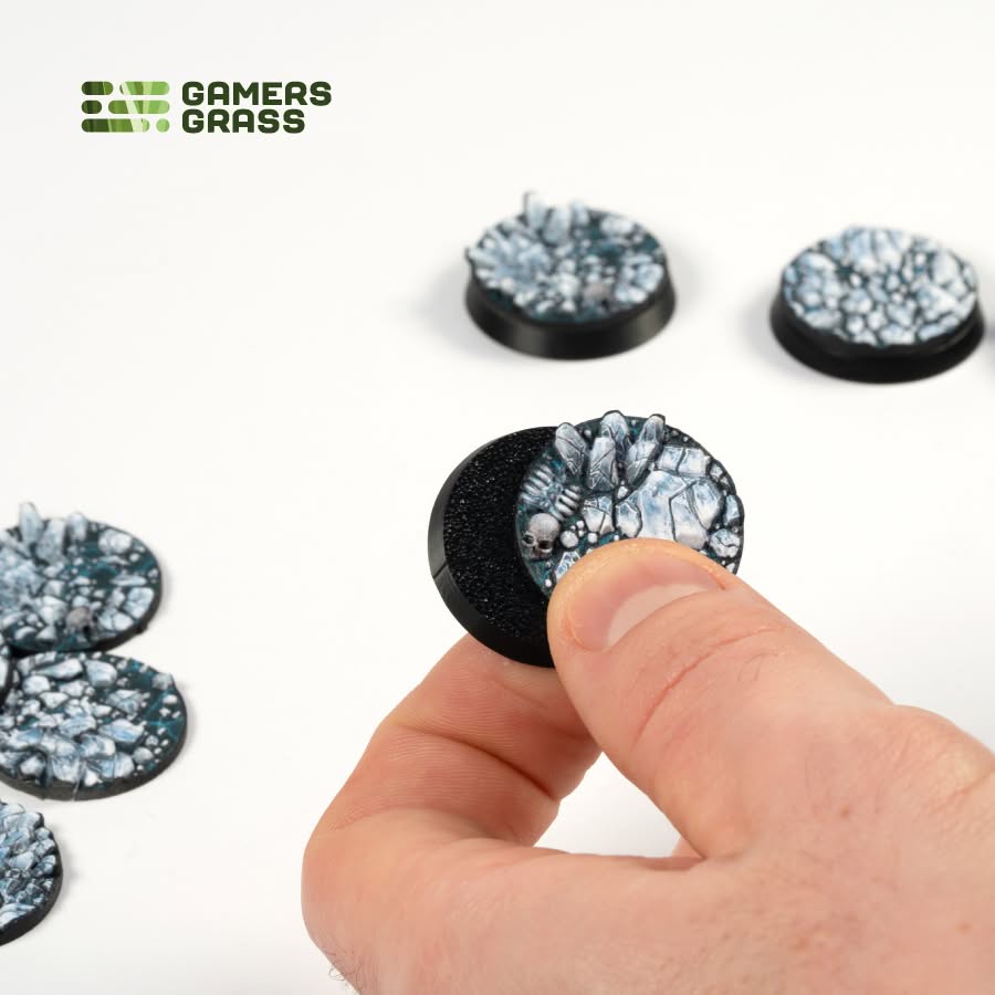Gamers Grass: Battle Ready Toppers - Frost Lake – Round 28mm (x10)