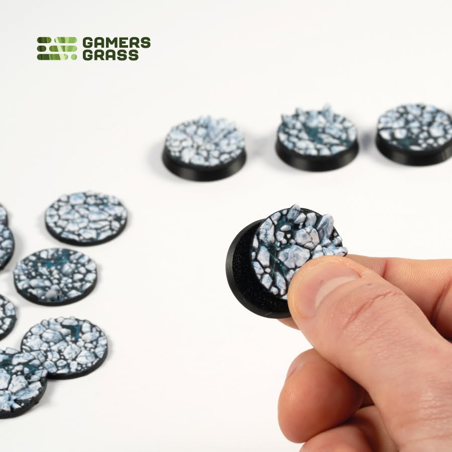 Gamers Grass: Battle Ready Toppers - Frost Lake – Round 25mm (x12)