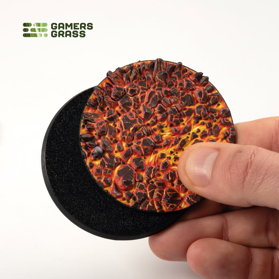 Gamers Grass: Battle Ready Toppers - Molten Lava - Round 60mm (x2)