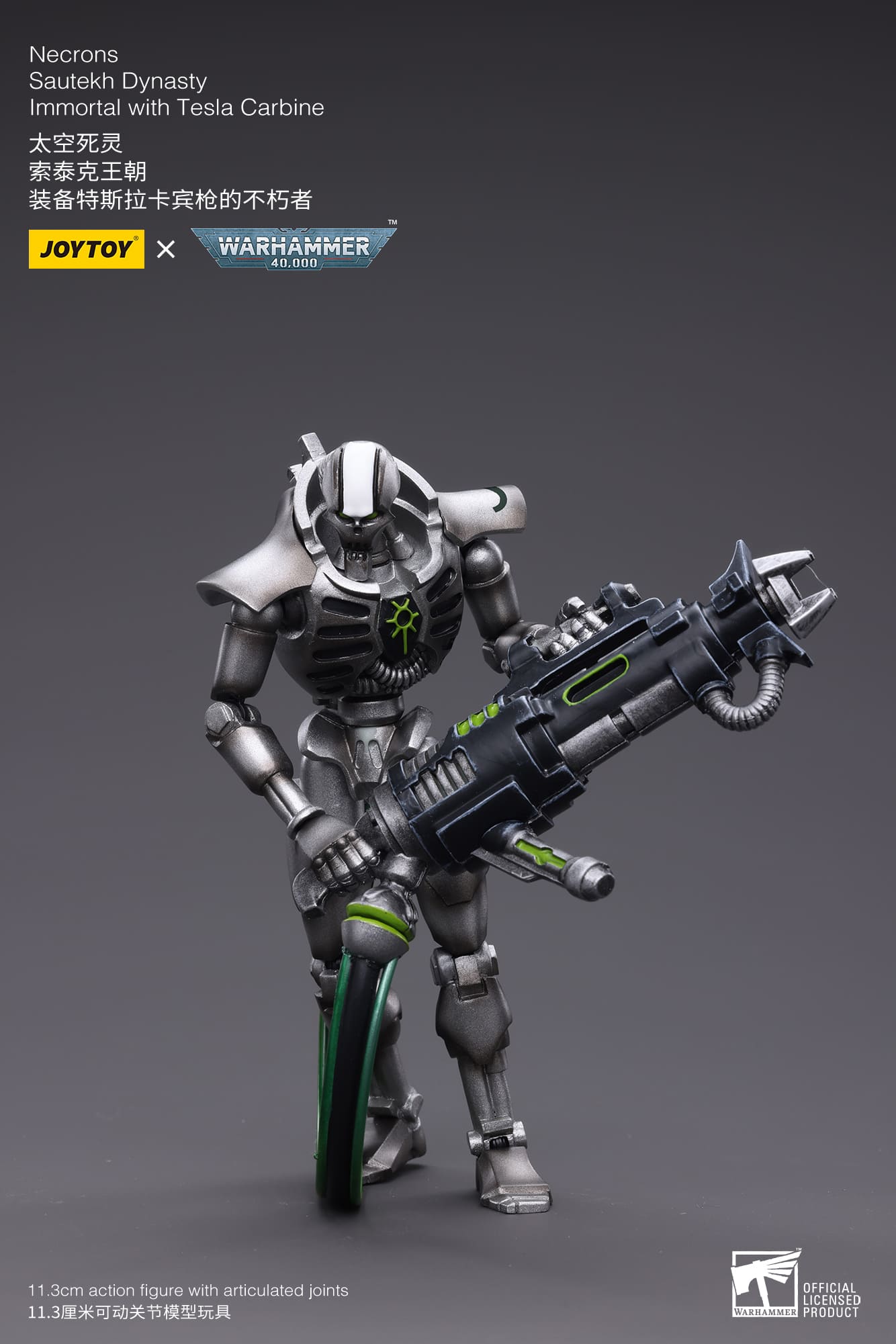 Joytoy: Necrons Sautekh Dynasty Immortal with Tesla Carbine