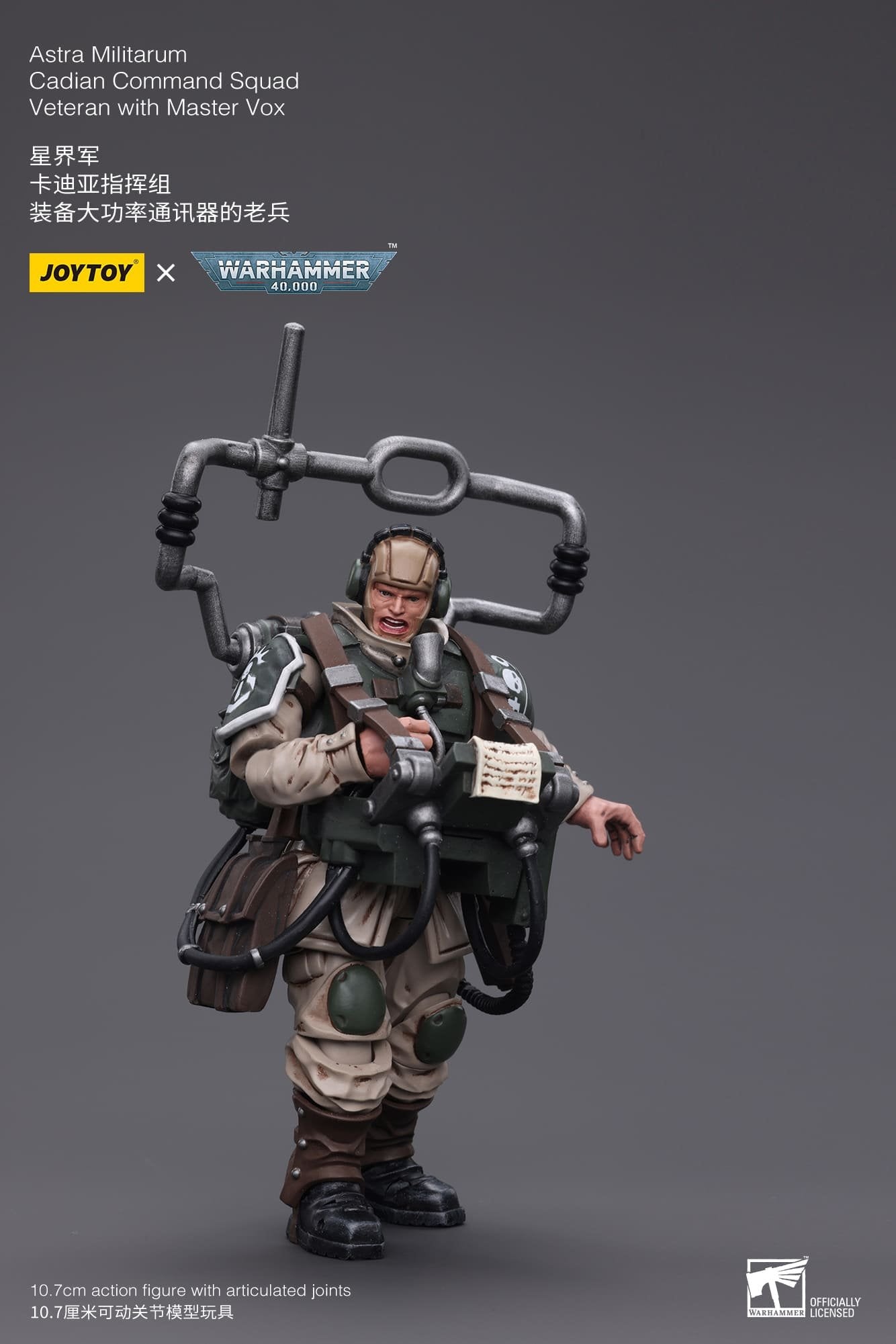 Joytoy: Astra Militarum Cadian Command Squad Veteran with Master Vox