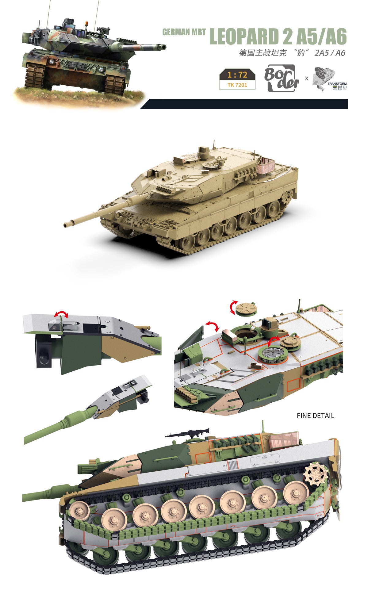 Border Model: 1/72 Leopard 2 A5/A6 Tank