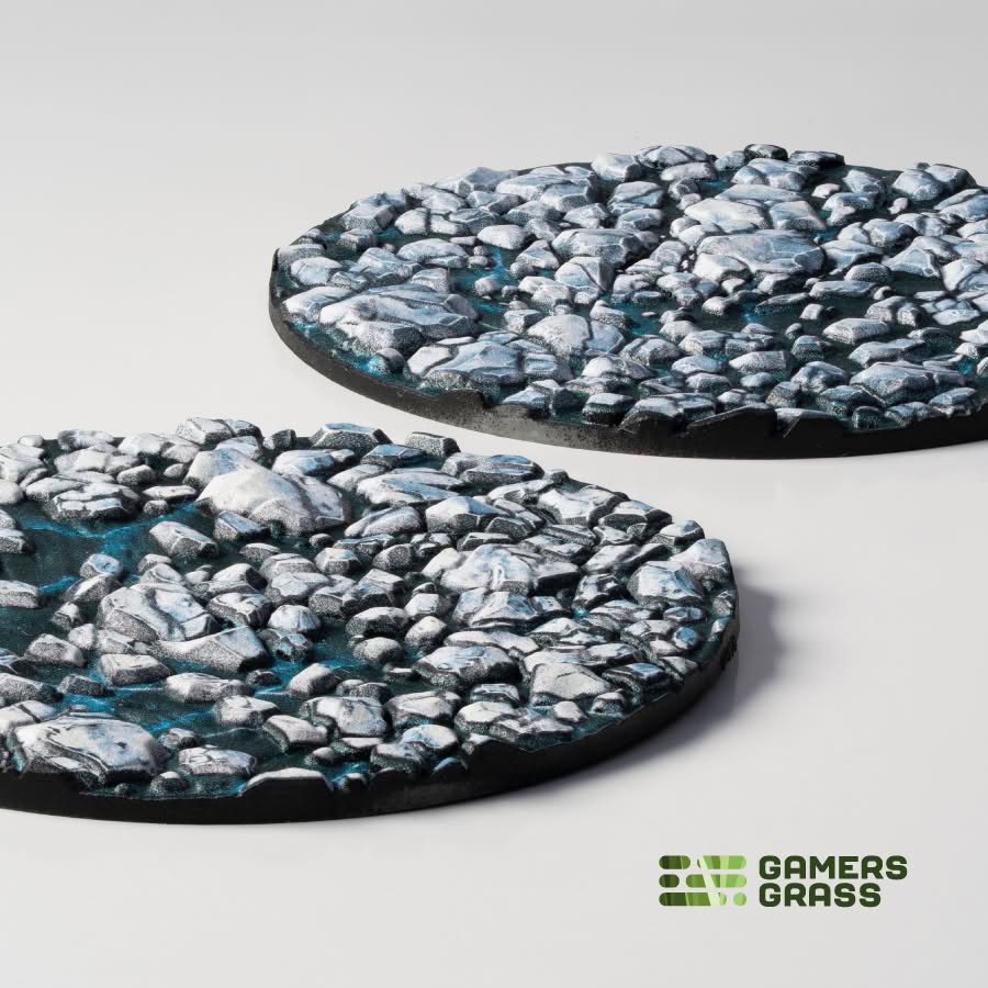 Gamers Grass: Battle Ready Toppers - Frost Lake - Round 60mm (x2)