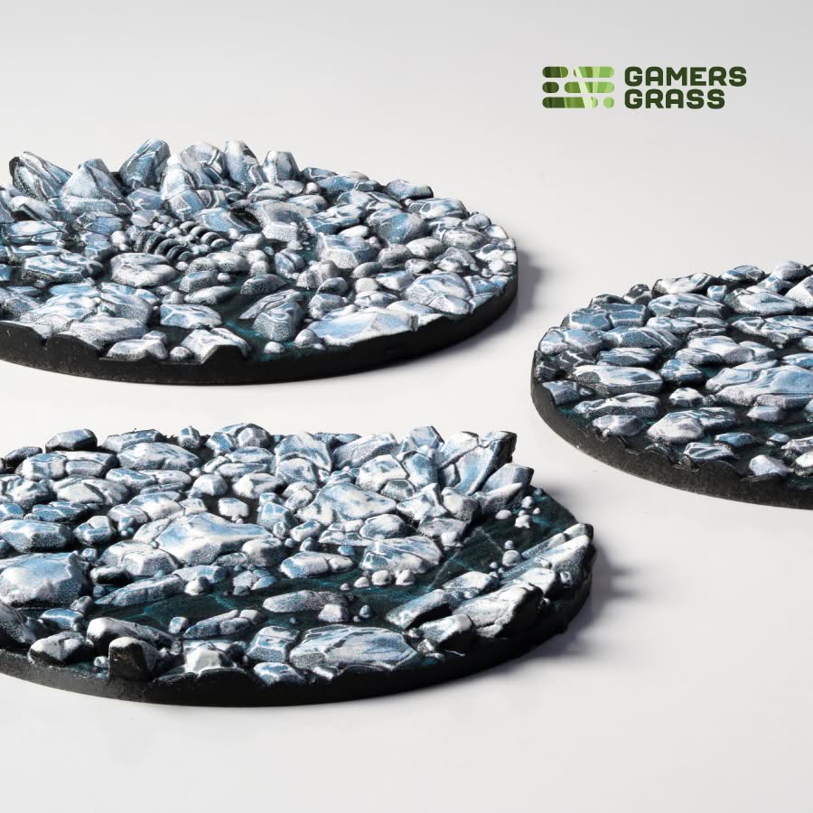 Gamers Grass: Battle Ready Toppers - Frost Lake - Round 50mm (x3)