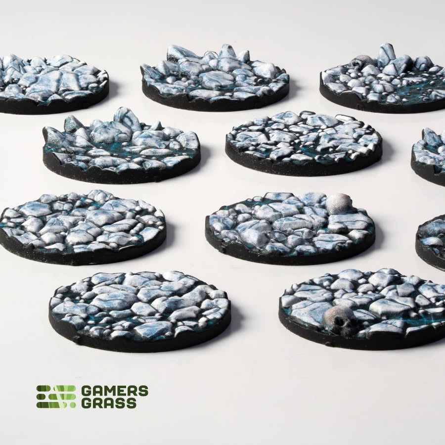 Gamers Grass: Battle Ready Toppers - Frost Lake – Round 25mm (x12)