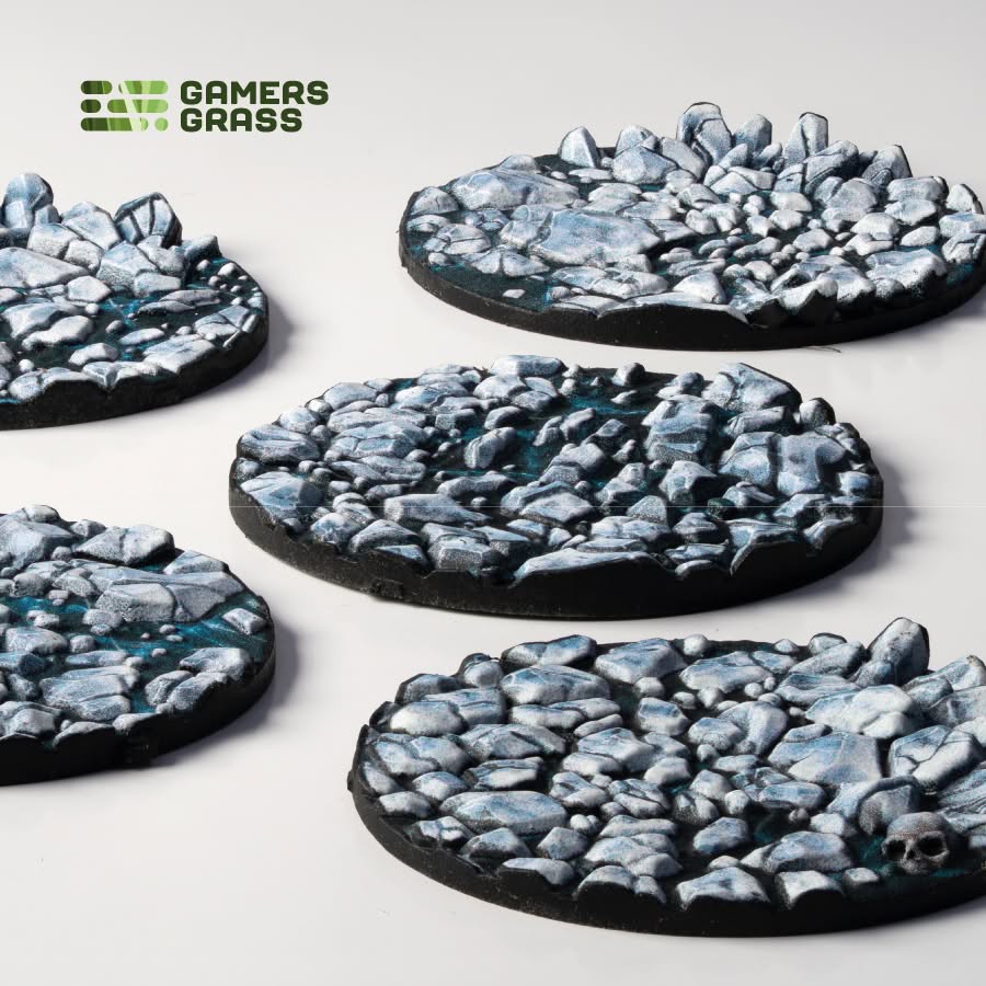 Gamers Grass: Battle Ready Toppers - Frost Lake – Round 40mm (x5)