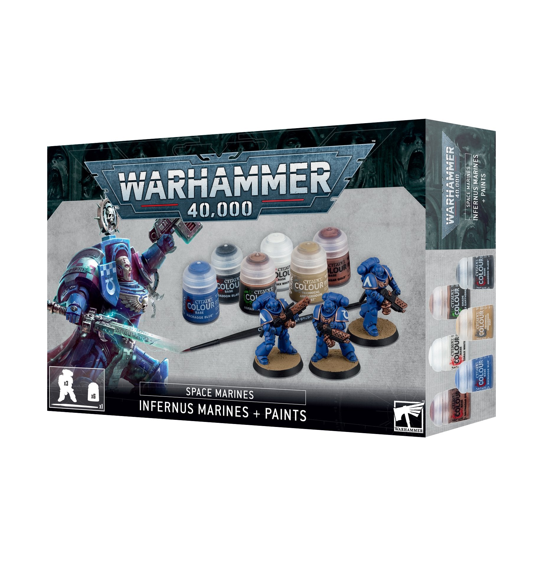 Warhammer 40K: Space Marines Infernus Marines + Paints Set