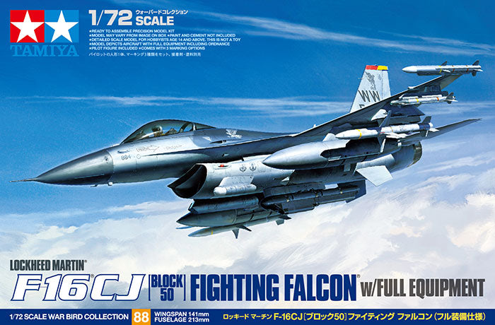 Tamiya: 1/72 Lockheed Martin F-16CJ [Block 50] Fighting Falcon w/Full Equipment