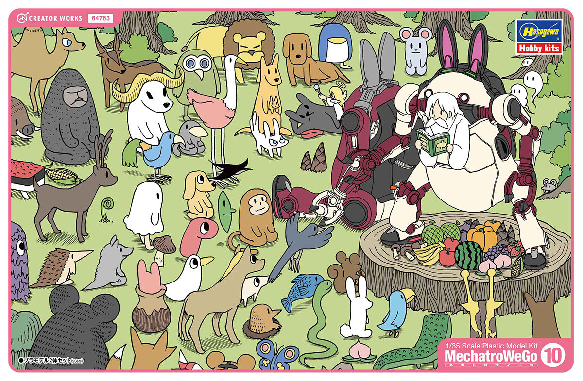 Hasegawa [64763] 1:35 MechatroWeGo No.10 ANIMAL "Retro & Azuki" (Two kits in the box)