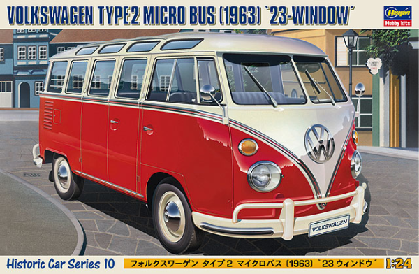 Hasegawa [HC10] 1:24 Volkswagen Type 2 Micro Bus 1963 '23-Window'