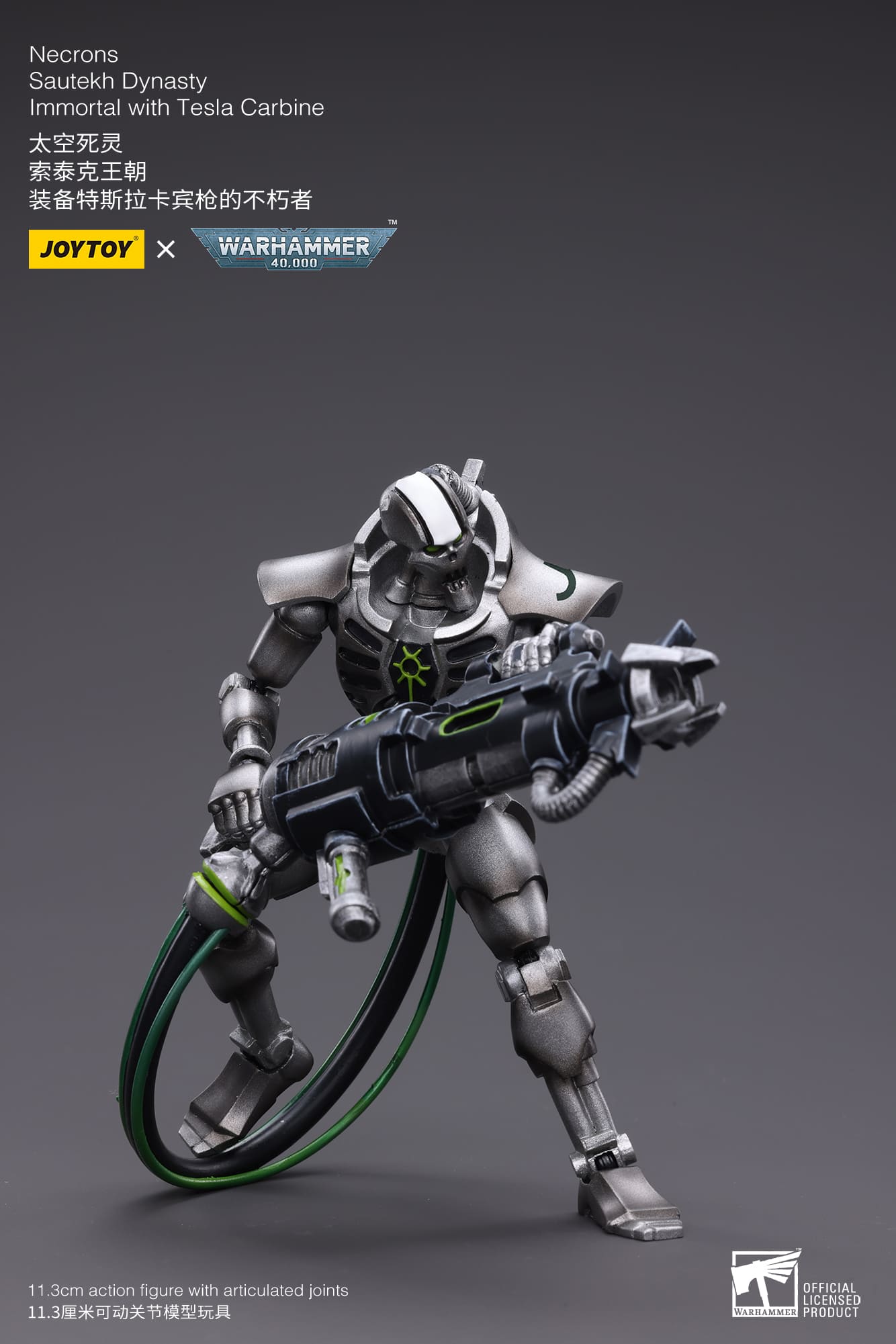 Joytoy: Necrons Sautekh Dynasty Immortal with Tesla Carbine