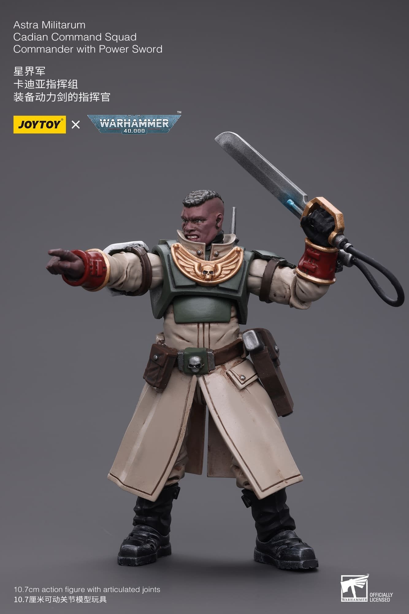 Joytoy: Astra Militarum Cadian Command Squad Commander with Power Sword