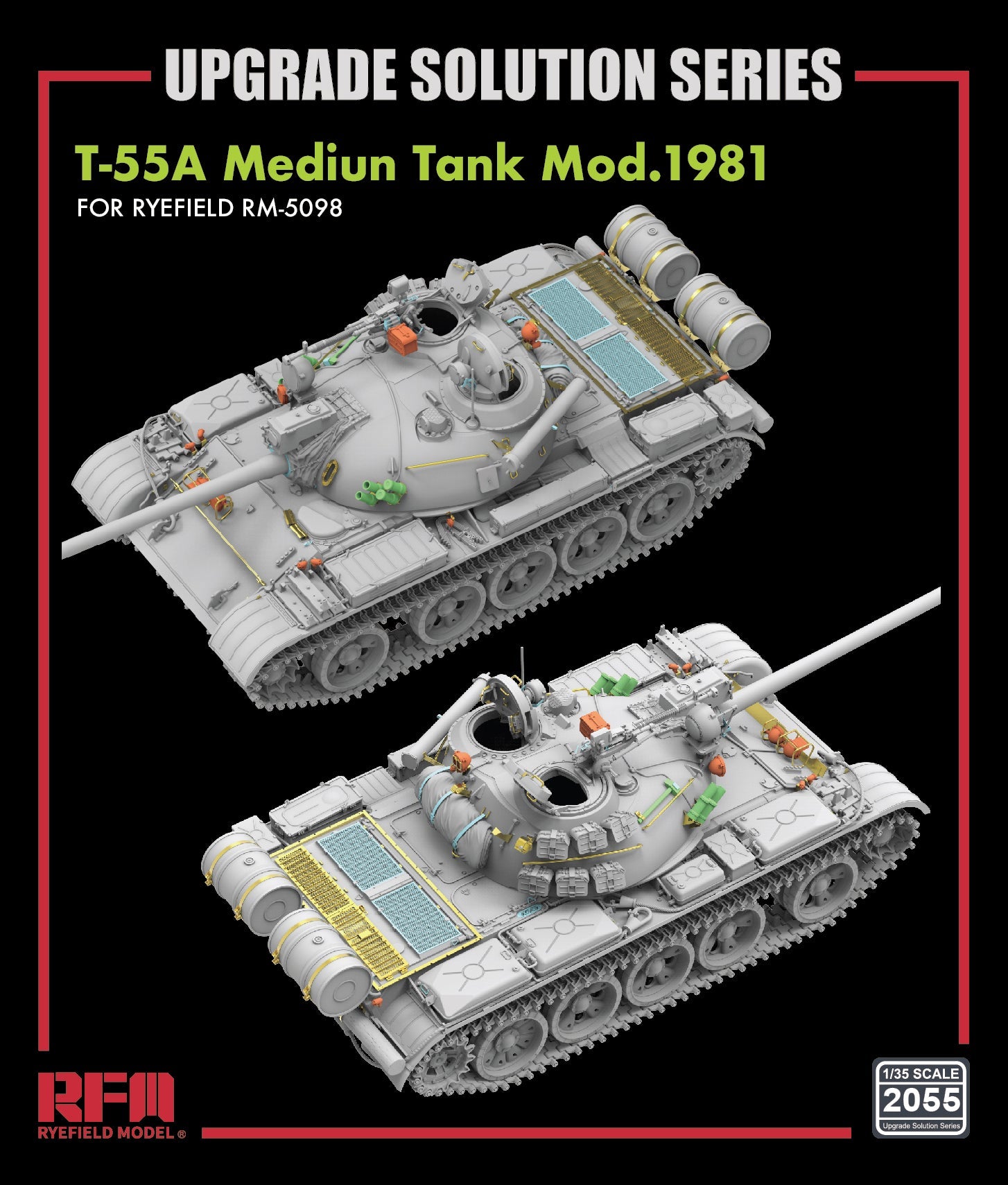 RFM: 1/35 T-55A Medium Tank Mod.1981 Upgrade Set