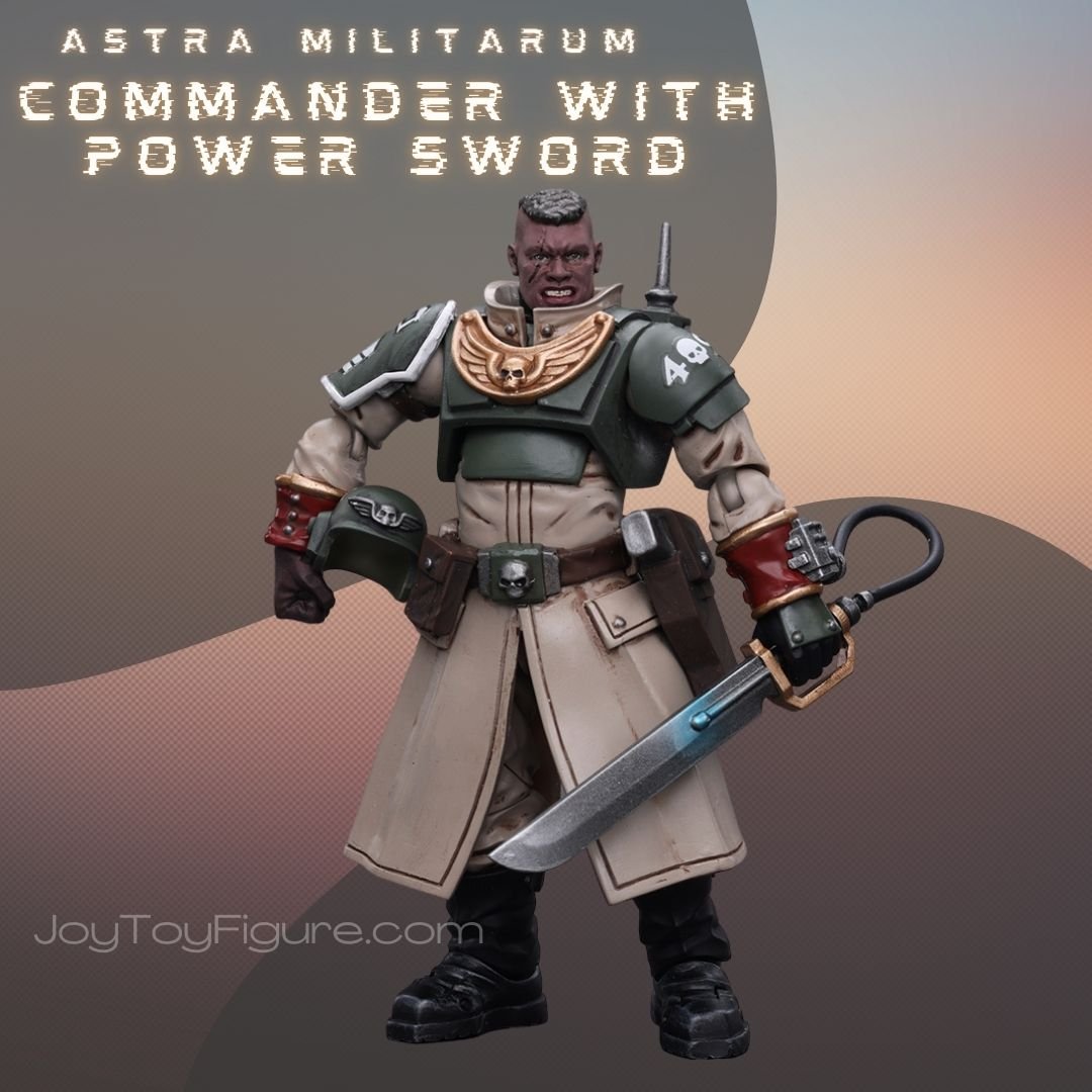 Joytoy: Astra Militarum Cadian Command Squad Commander with Power Sword