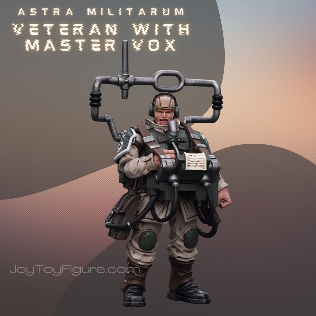 Joytoy: Astra Militarum Cadian Command Squad Veteran with Master Vox