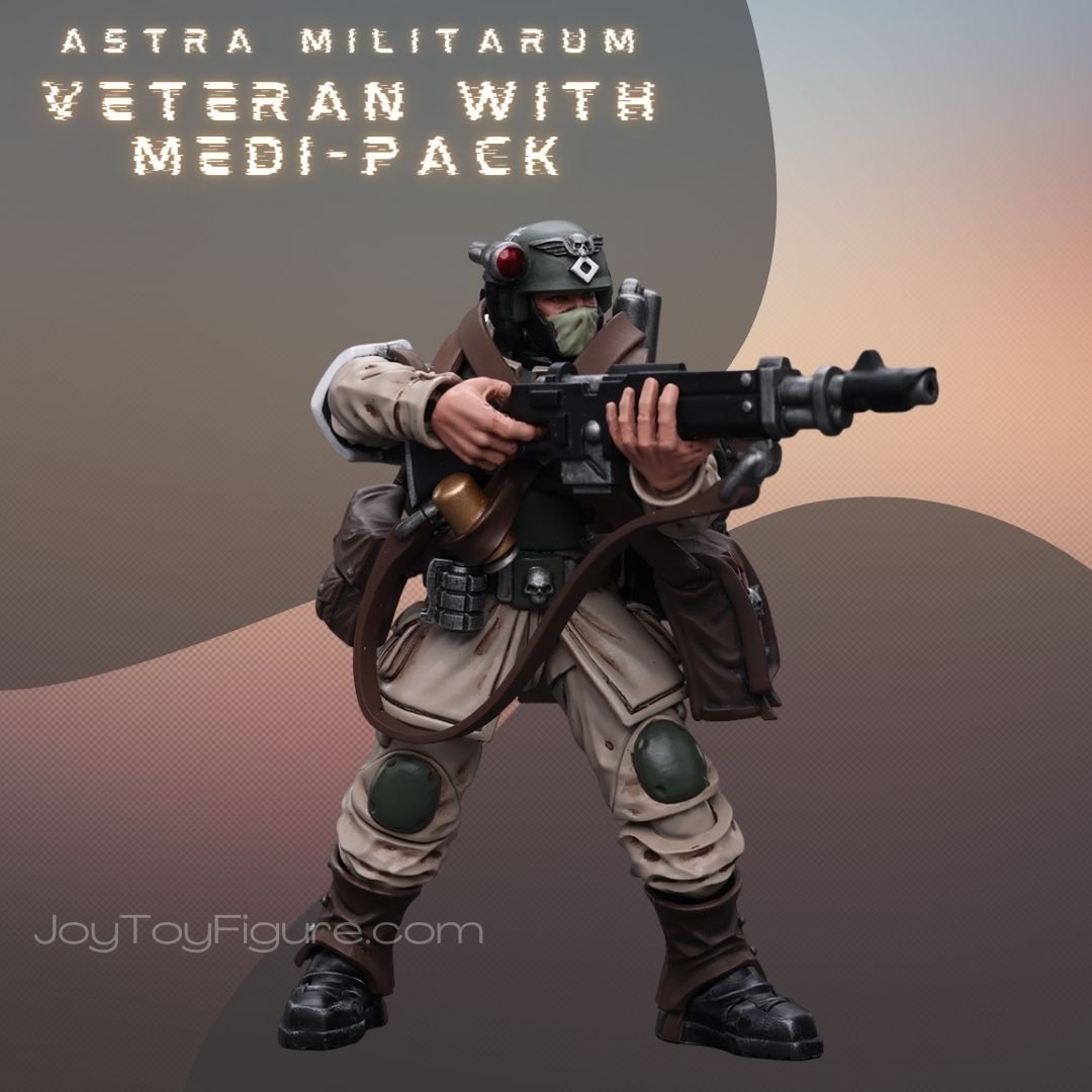 Joytoy: Astra Militarum Cadian Command Squad Veteran with Medi-pack