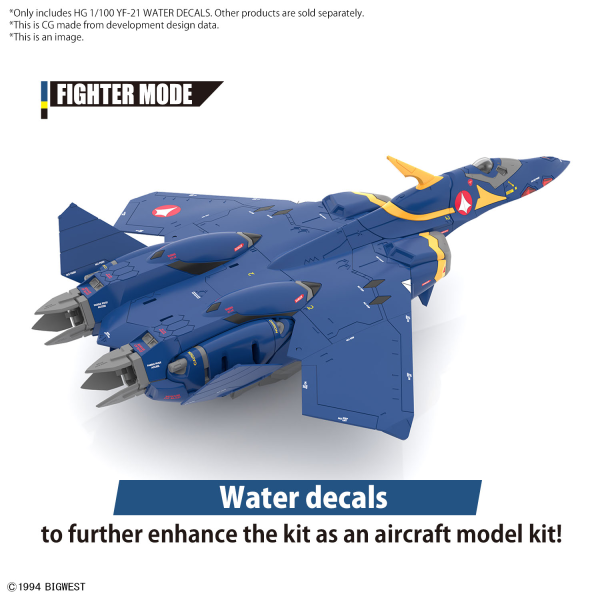 Bandai Macross: HG YF-21 (Macross Plus) Water Decals