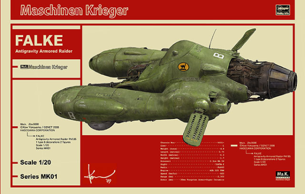 Hasegawa [MK01] 1:20 Ma.K. Antigravity Armored Raider Pkf.85 Falke