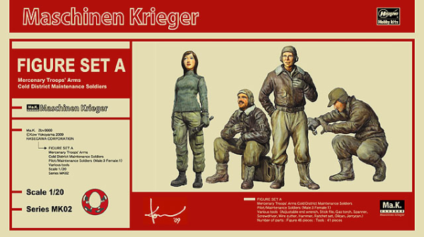 Hasegawa [MK02] 1:20 Ma.K. Figure Set A (Mercenary Troops' Arms Cold District Maintenance Soldiers)