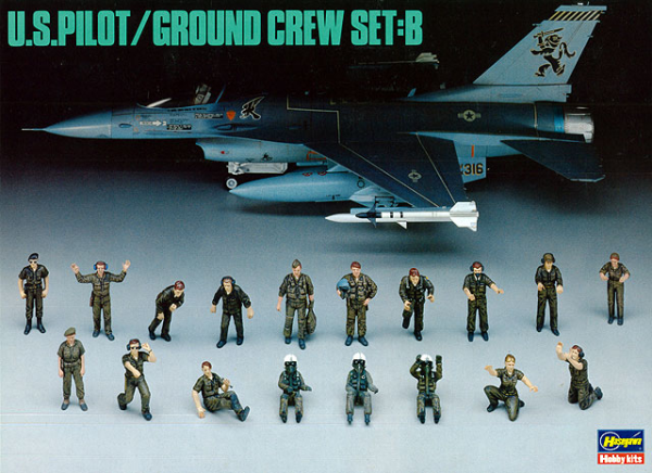 Hasegawa [X48-5] 1:48 U.S. Pilot / Ground Crew Set B