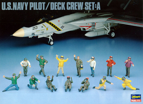 Hasegawa [X48-6] 1:48 U.S. Navy Pilot/Deck Crew Set A