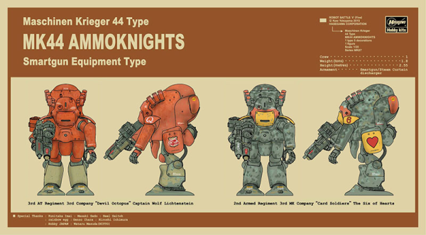 Hasegawa [MK07] 1:20 Robot Battle V (Five) Maschinen Krieger 44 Type MK44 Ammoknights (Smartgun Equipment Type)